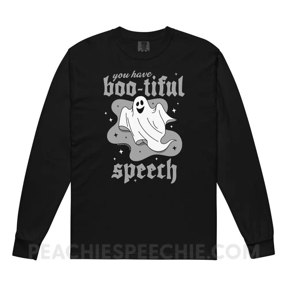 You Have Boo-tiful Speech Comfort Colors Long Sleeve - Black / S - peachiespeechie.com