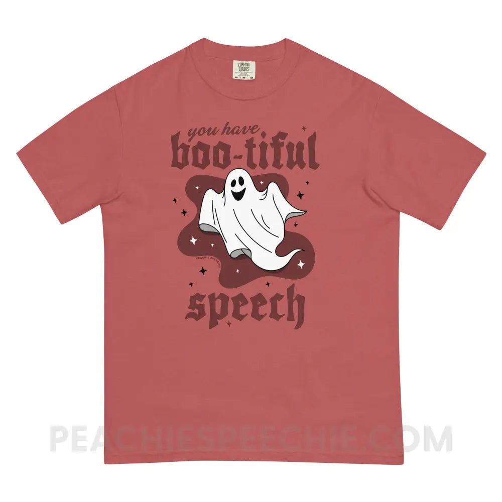 You Have Boo-tiful Speech Comfort Colors Tee - Crimson / S - peachiespeechie.com