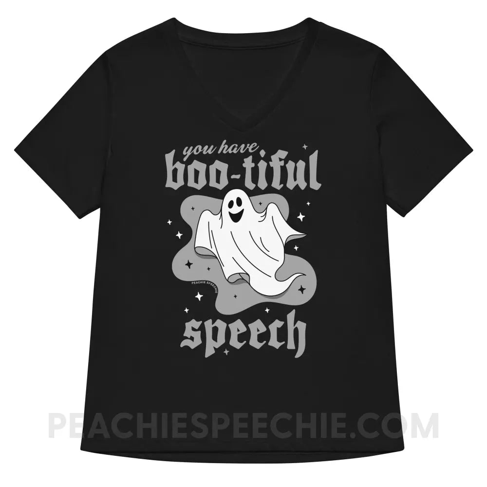 You Have Boo-tiful Speech Premium Women’s V-Neck - Solid Black Blend / S - peachiespeechie.com