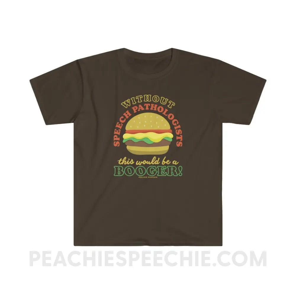 Booger Burger Classic Tee - Dark Chocolate / L - T-Shirts & Tops peachiespeechie.com