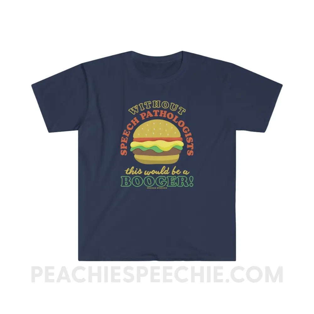 Booger Burger Classic Tee - Navy / S - T-Shirts & Tops peachiespeechie.com