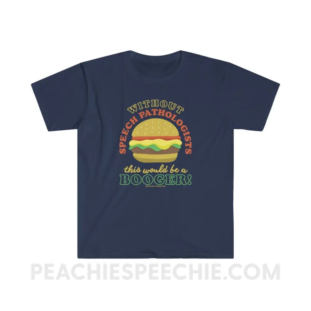 Booger Burger Classic Tee - Navy / S - T-Shirts & Tops peachiespeechie.com