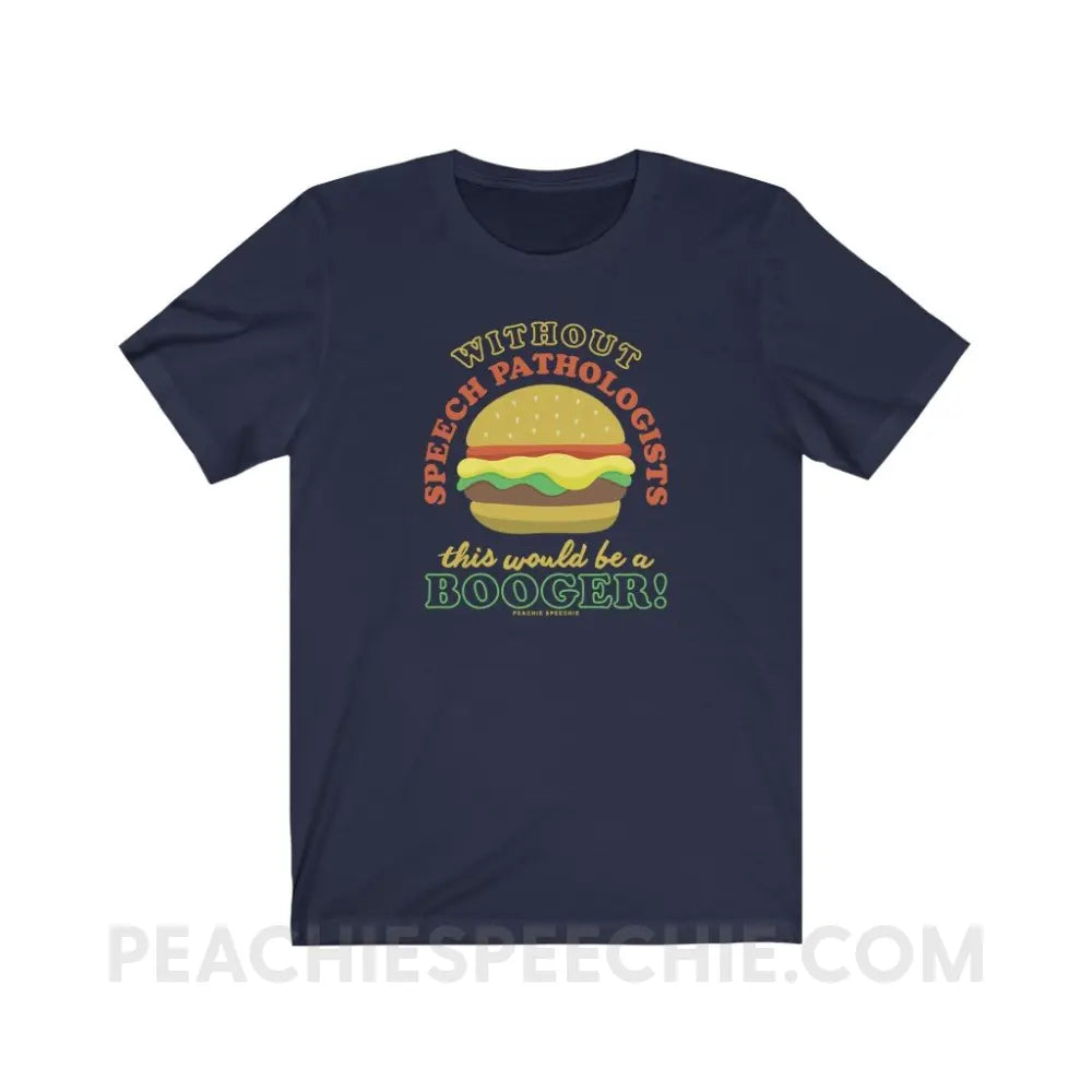 Booger Burger Premium Soft Tee - Navy / S - T-Shirts & Tops peachiespeechie.com