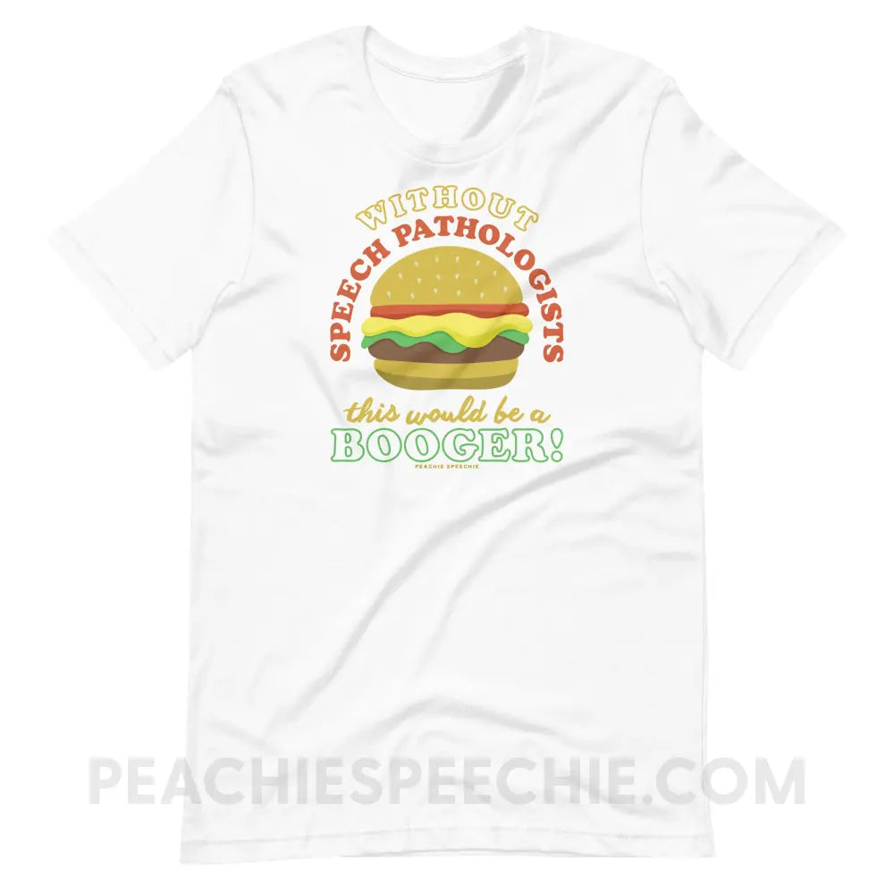 Booger Burger Premium Soft Tee - White / M - T-Shirts & Tops peachiespeechie.com