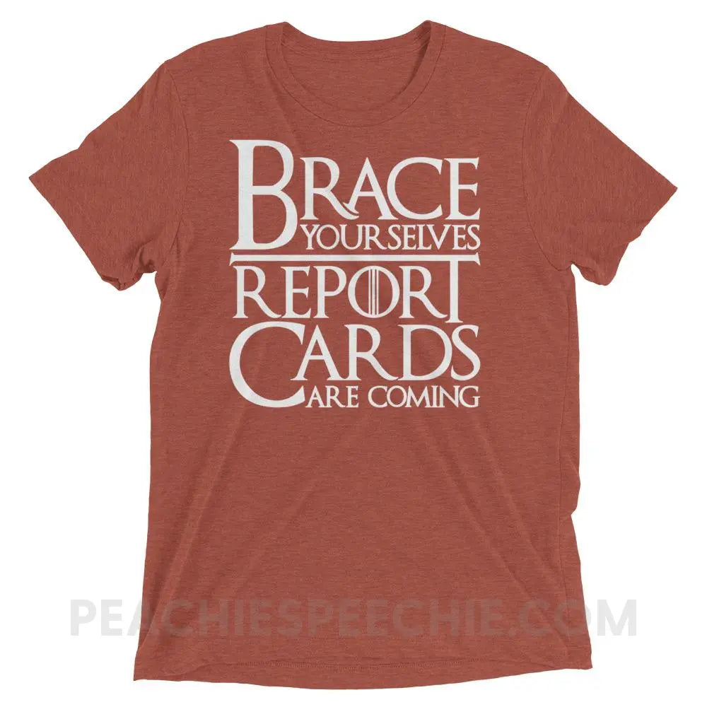 Brace Yourselves Tri-Blend Tee - Clay Triblend / XS - T-Shirts & Tops peachiespeechie.com