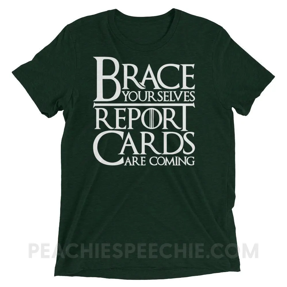 Brace Yourselves Tri-Blend Tee - Emerald Triblend / XS - T-Shirts & Tops peachiespeechie.com