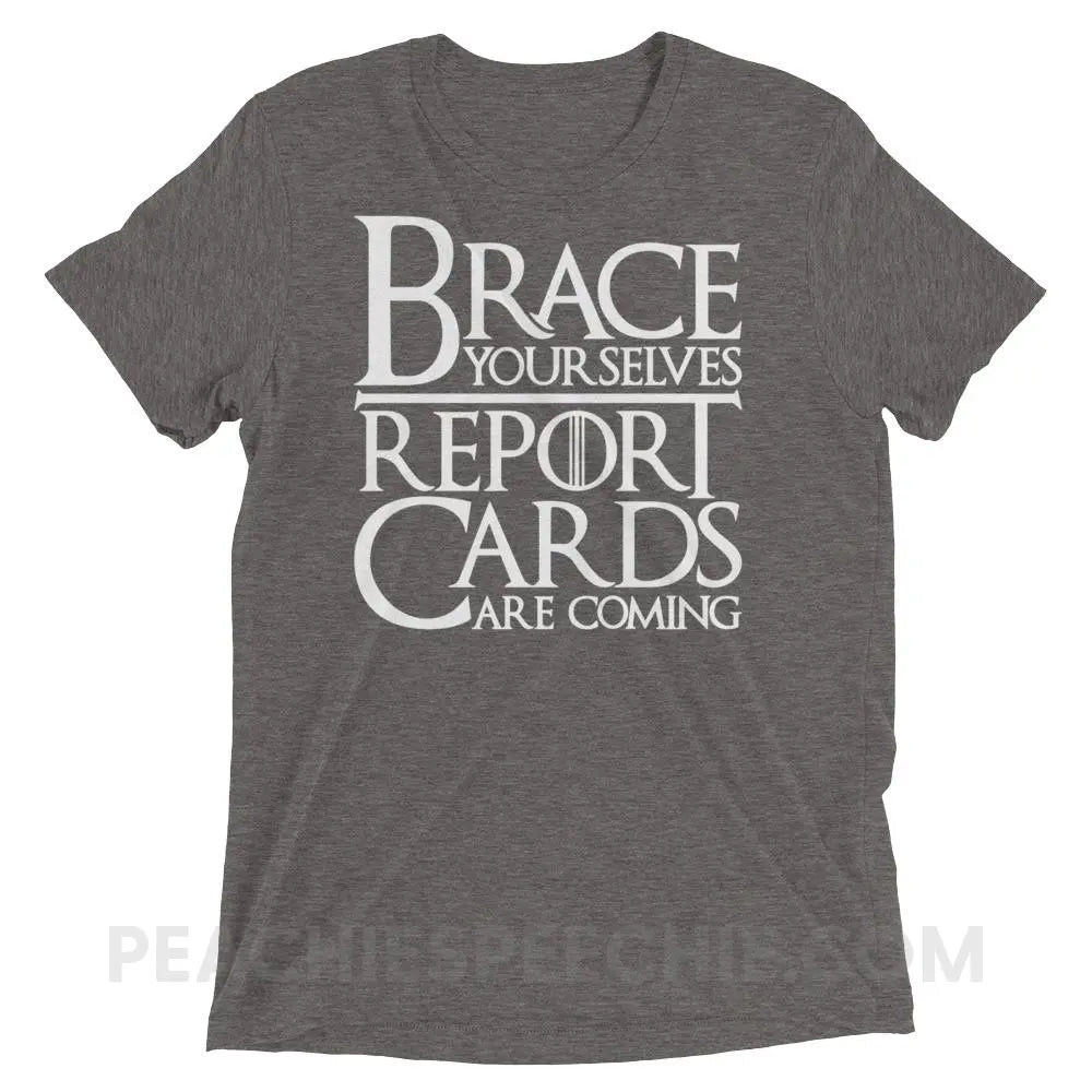 Brace Yourselves Tri-Blend Tee - Grey Triblend / XS - T-Shirts & Tops peachiespeechie.com