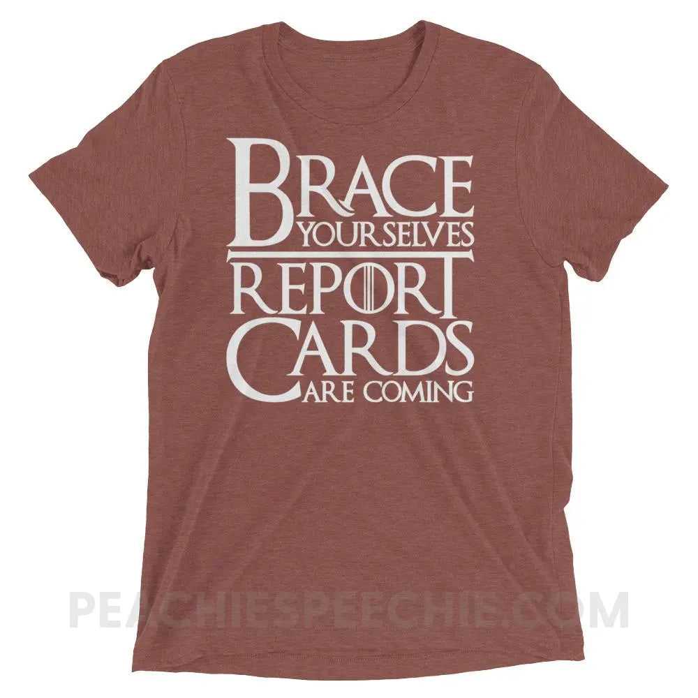 Brace Yourselves Tri-Blend Tee - Mauve Triblend / XS - T-Shirts & Tops peachiespeechie.com
