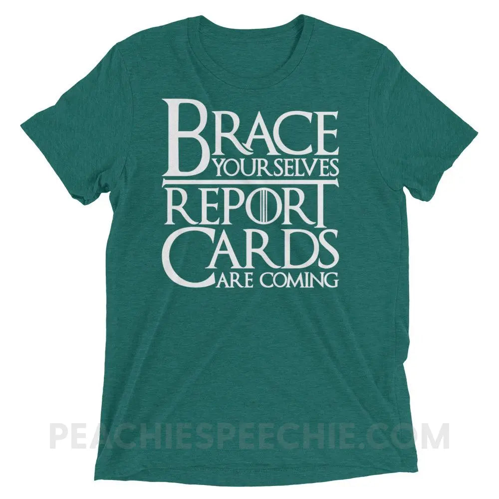 Brace Yourselves Tri-Blend Tee - Teal Triblend / XS - T-Shirts & Tops peachiespeechie.com