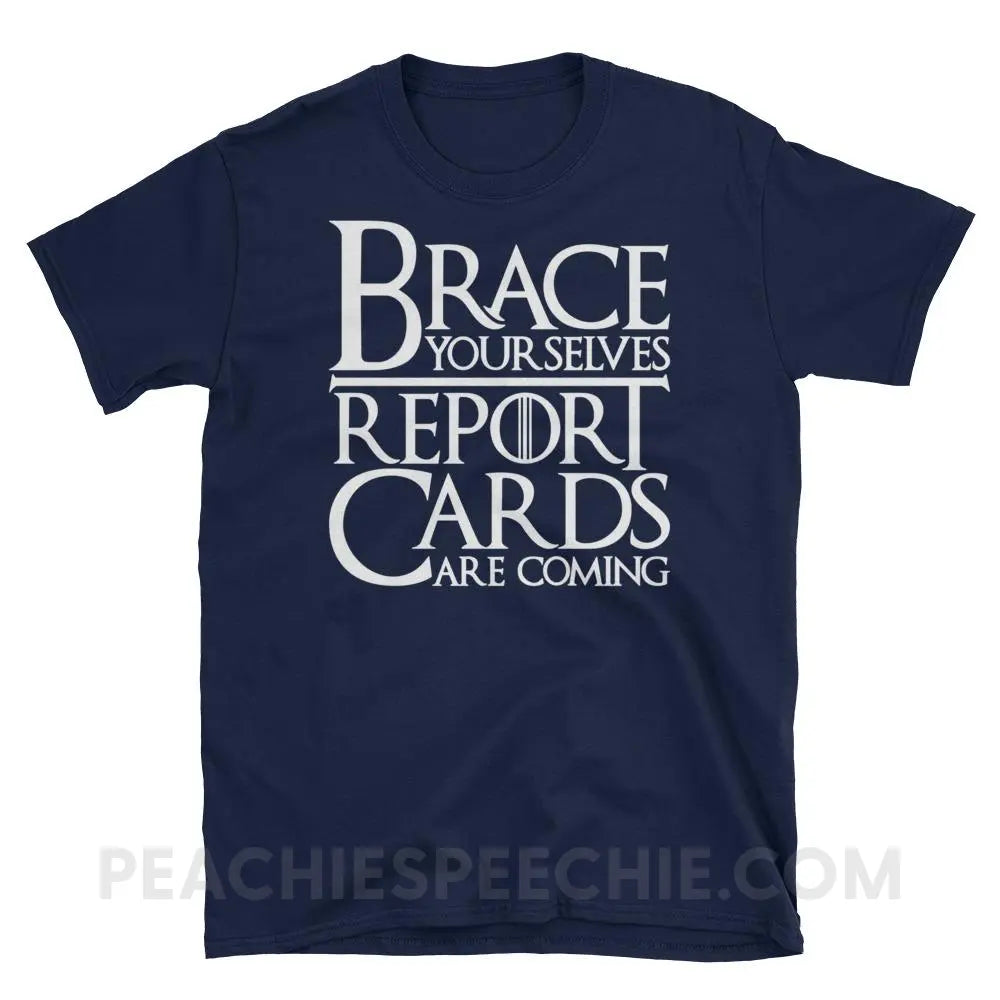 Brace Yourselves Classic Tee - Navy / S - T-Shirts & Tops peachiespeechie.com