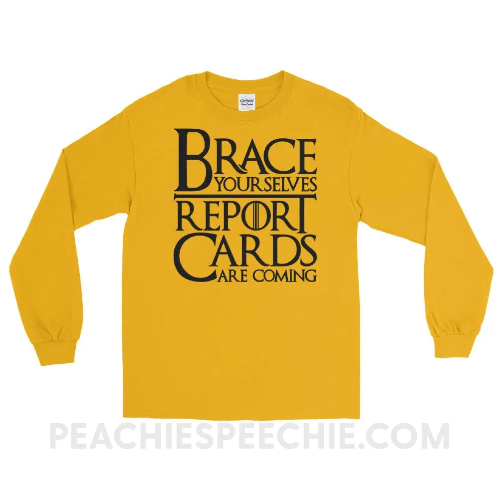 Brace Yourselves Long Sleeve Tee - T-Shirts & Tops peachiespeechie.com