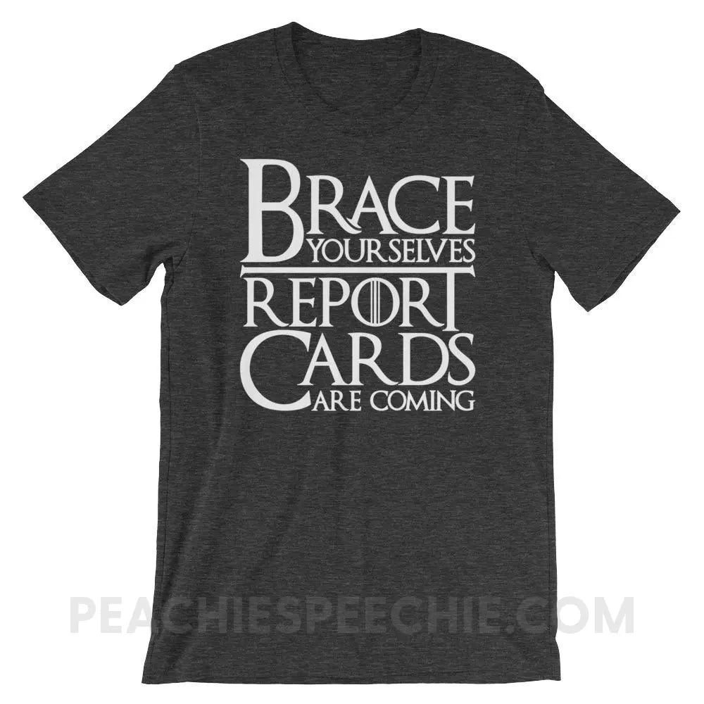 Brace Yourselves Premium Soft Tee - Dark Grey Heather / XS - T-Shirts & Tops peachiespeechie.com