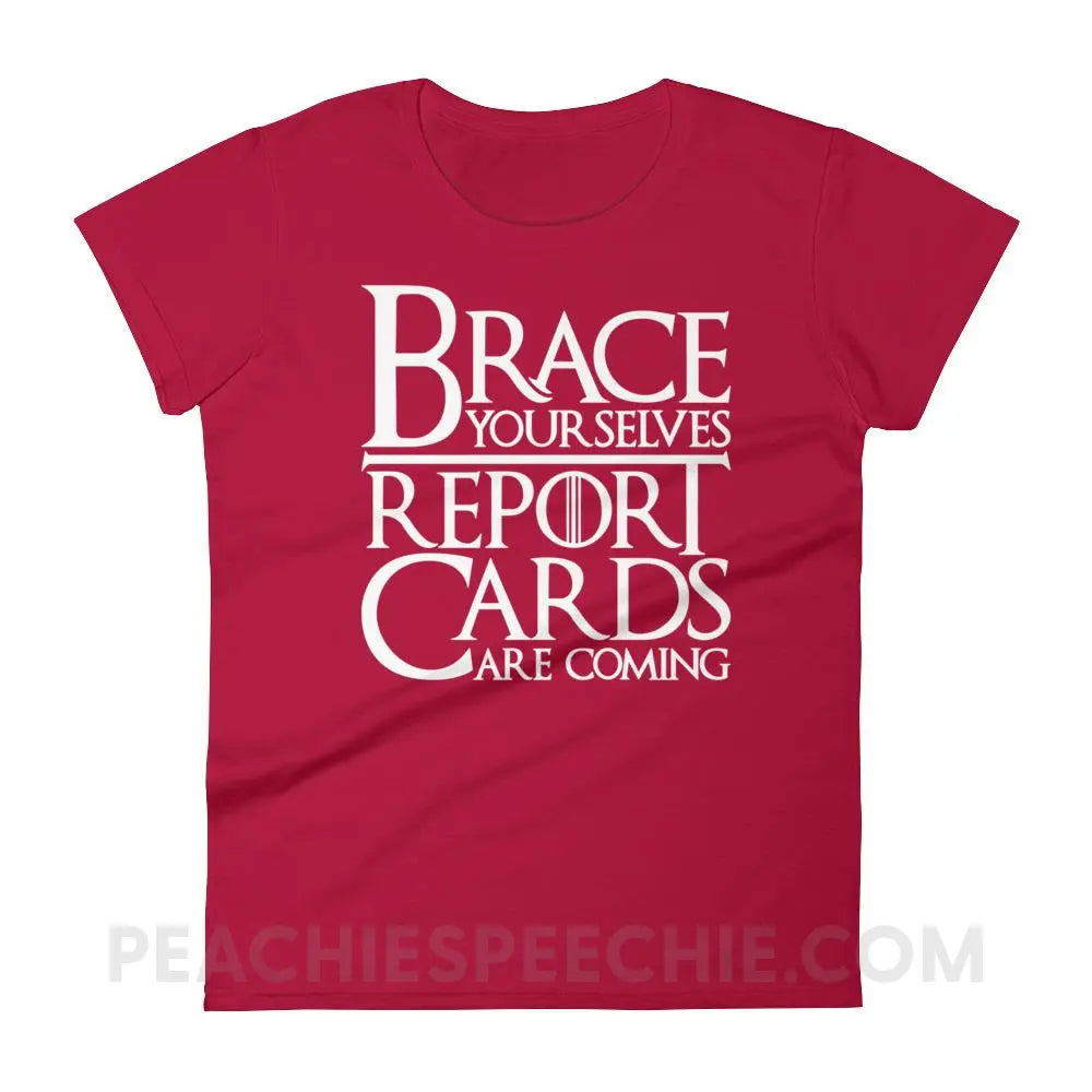 Brace Yourselves Women’s Trendy Tee - Red / S T-Shirts & Tops peachiespeechie.com