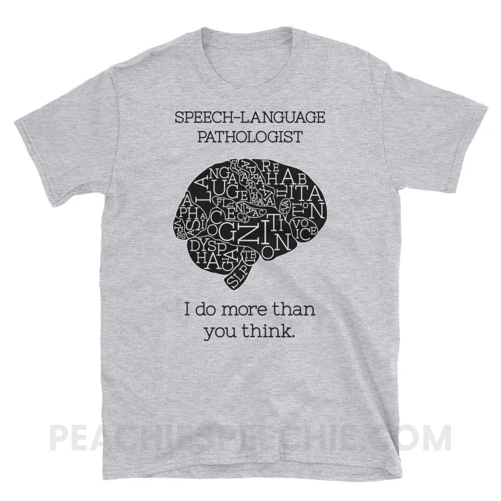 SLP Brain Classic Tee - Sport Grey / S - T-Shirts & Tops peachiespeechie.com
