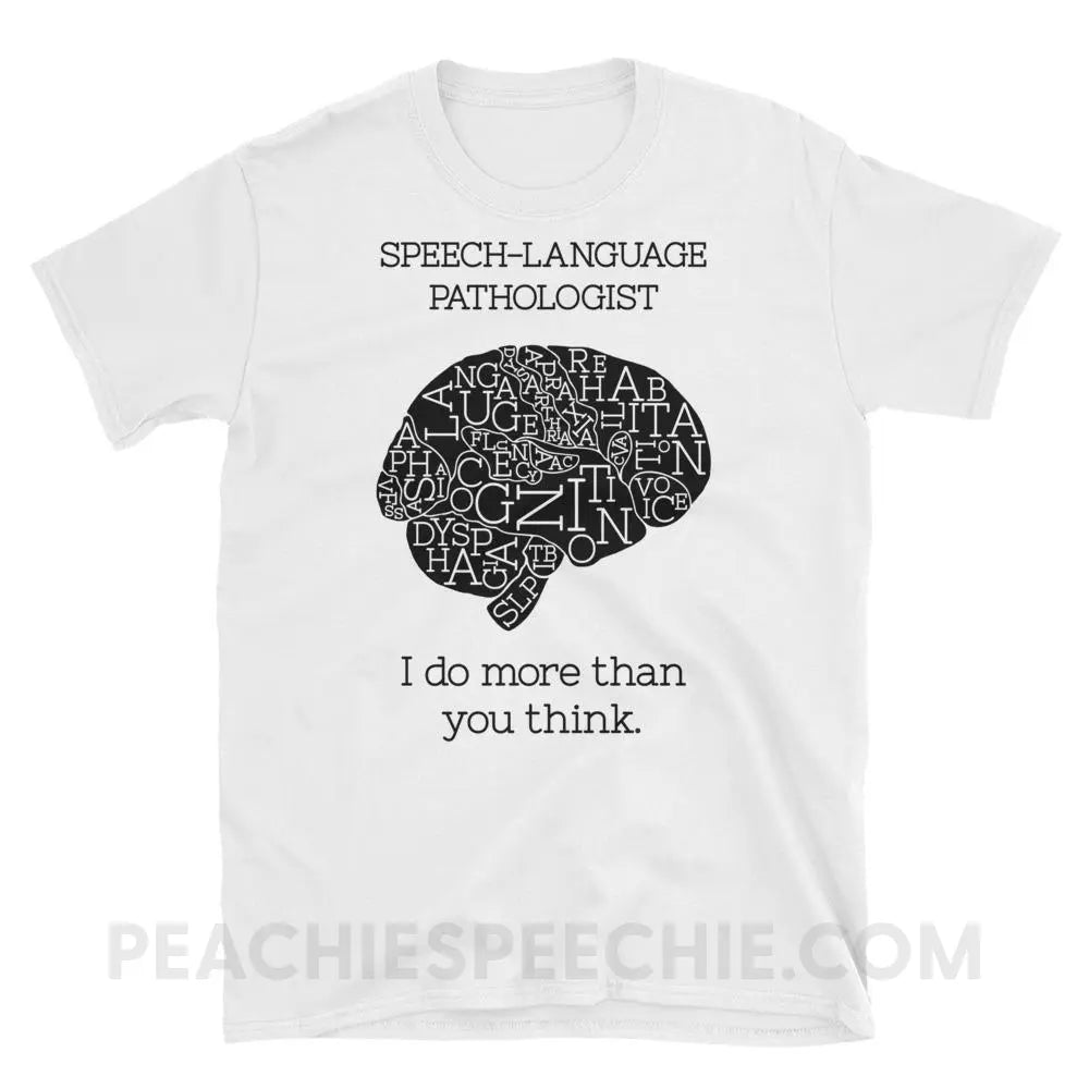 SLP Brain Classic Tee - White / S - T-Shirts & Tops peachiespeechie.com