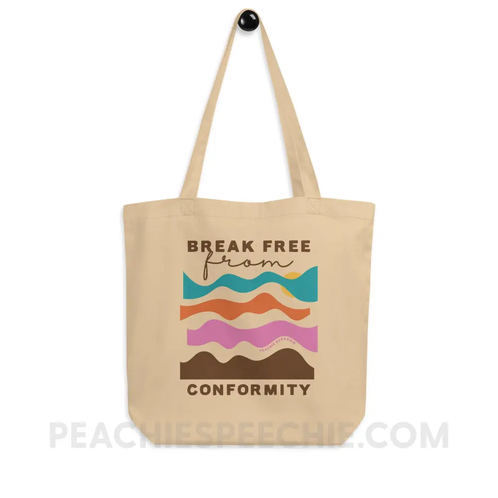 Break Free From Conformity Abstract Sky Organic Canvas Tote