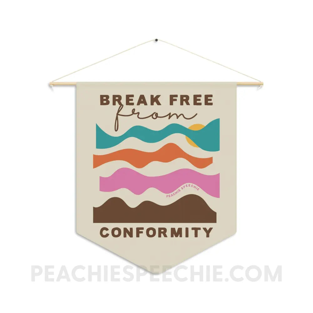 Break Free From Conformity Abstract Sky Pennant - 18’’ × 21’’ - Home Decor peachiespeechie.com