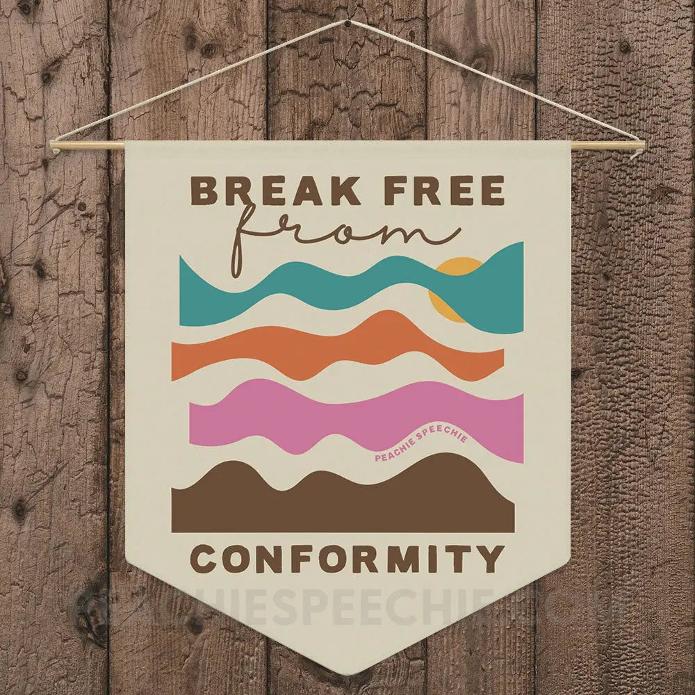 Break Free From Conformity Abstract Sky Pennant - 18’’ × 21’’ - Home Decor peachiespeechie.com