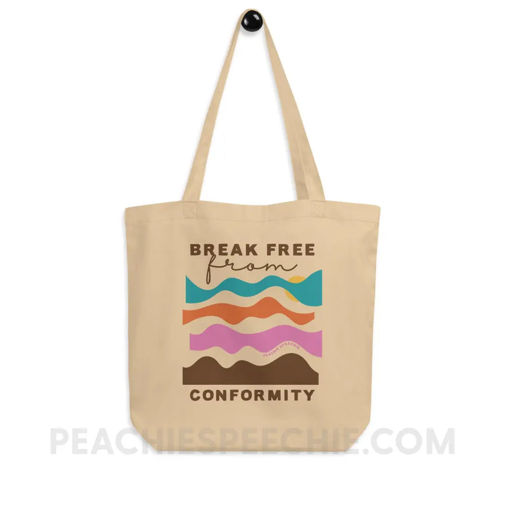 Break Free From Conformity Abstract Sky Organic Canvas Tote - peachiespeechie.com