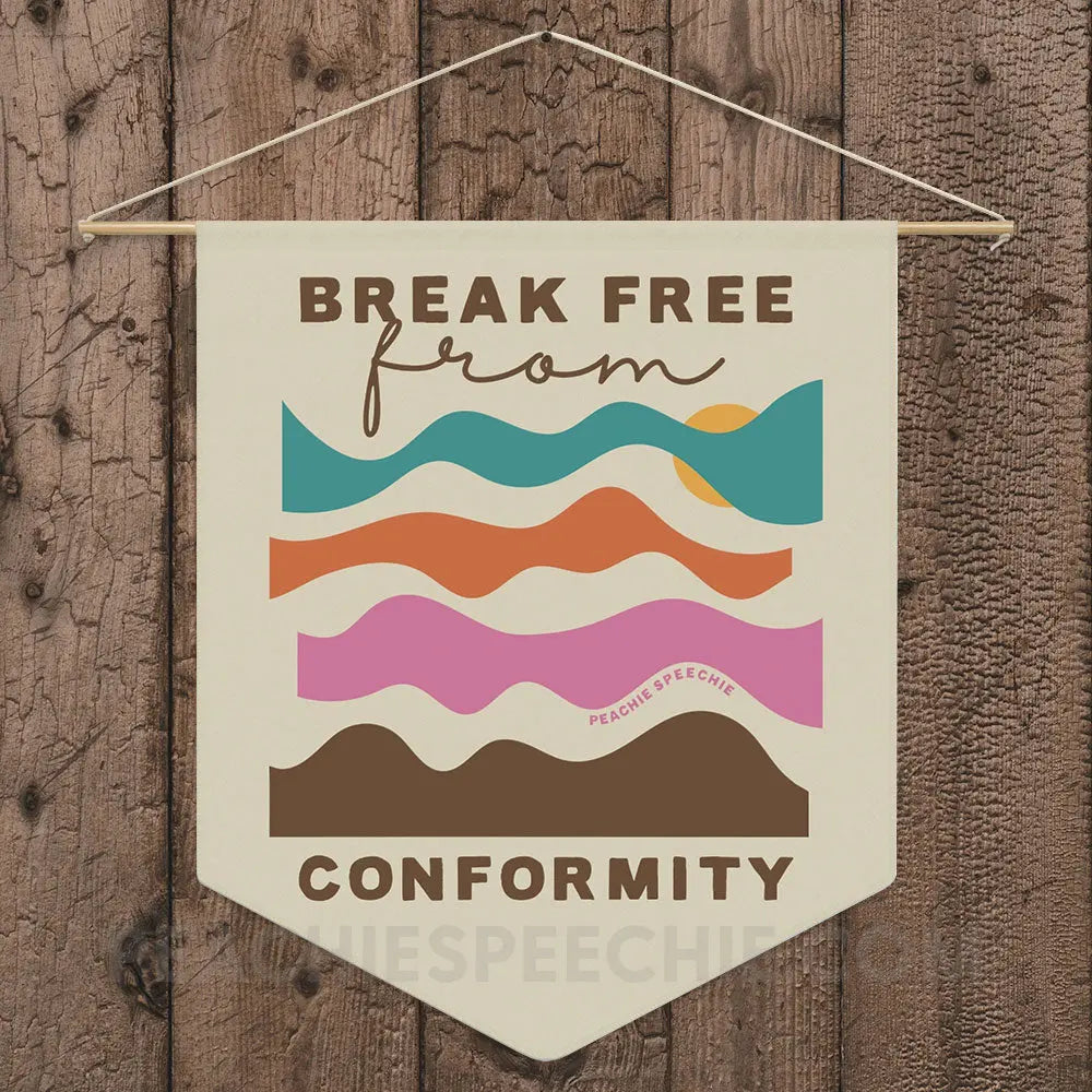 Break Free From Conformity Abstract Sky Pennant - 18 × 21 - Home Decor peachiespeechie.com