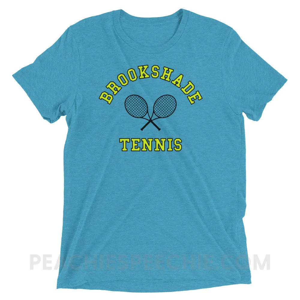 Brookshade Tennis Tri-Blend Tee - Aqua Triblend / XS - custom product peachiespeechie.com