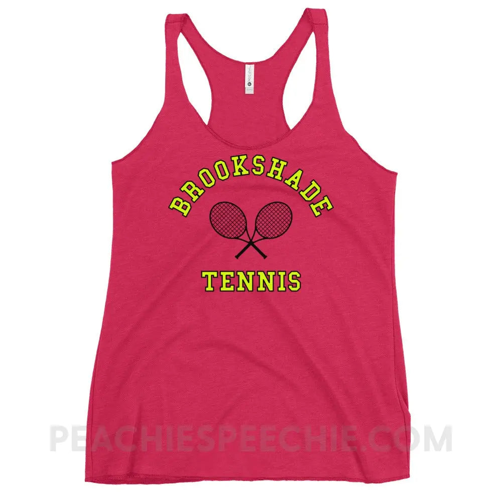 Brookshade Tennis Tri-Blend Racerback - Vintage Shocking Pink / XS - custom product peachiespeechie.com