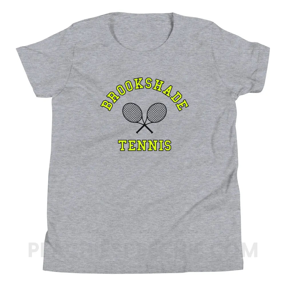 Brookshade Tennis Premium Youth Tee - Athletic Heather / S - custom product peachiespeechie.com