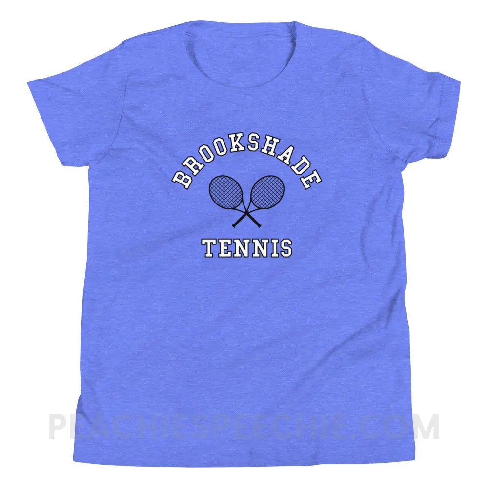 Brookshade Tennis Premium Youth Tee - Heather Columbia Blue / S - custom product peachiespeechie.com