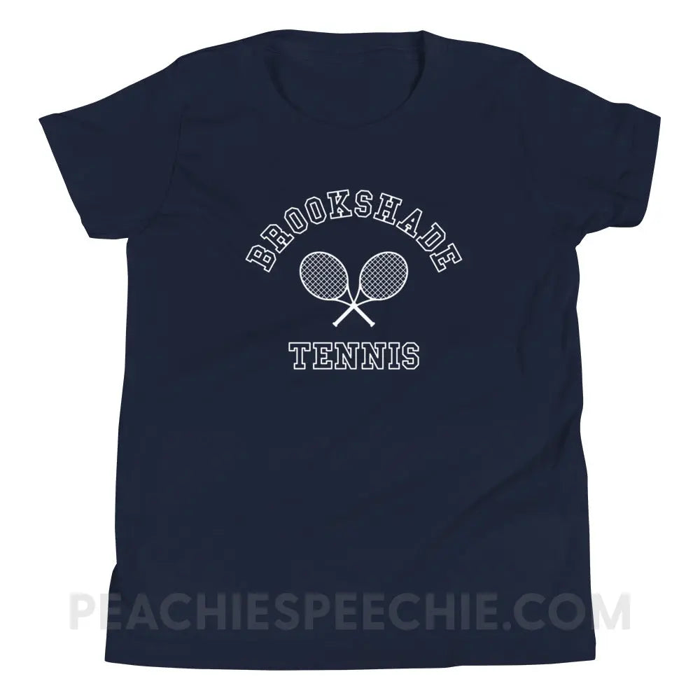Brookshade Tennis Premium Youth Tee - Navy / S - custom product peachiespeechie.com