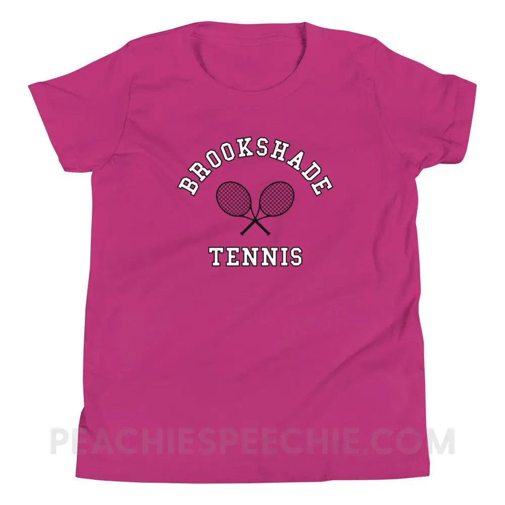 Brookshade Tennis Premium Youth Tee - Berry / S - custom product peachiespeechie.com