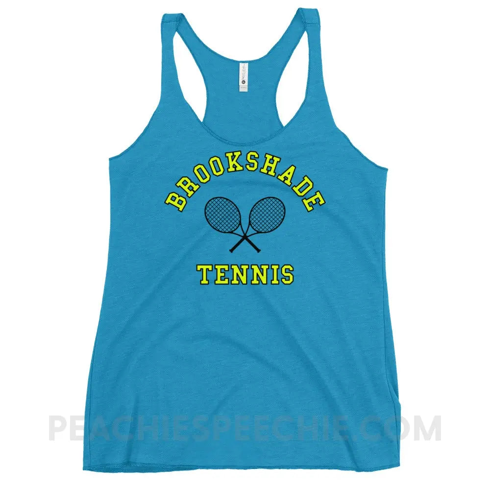 Brookshade Tennis Tri-Blend Racerback - Vintage Turquoise / XS - custom product peachiespeechie.com