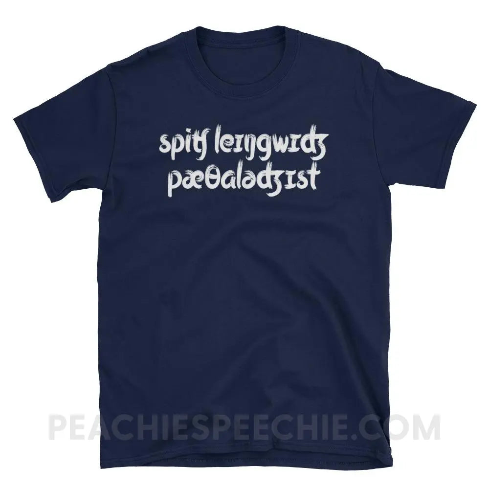 Brush Script SLP in IPA Classic Tee - Navy / S - T-Shirts & Tops peachiespeechie.com