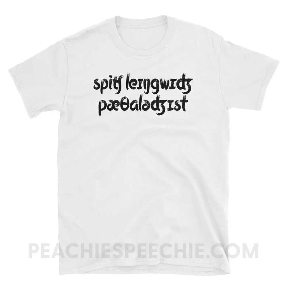 Brush Script SLP in IPA Classic Tee - White / S - T-Shirts & Tops peachiespeechie.com