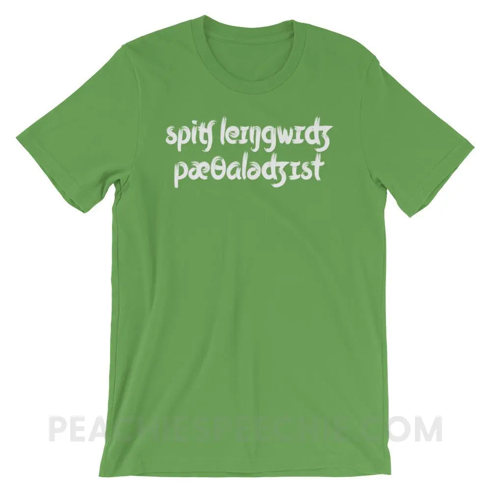 Brush Script SLP in IPA Premium Soft Tee - Leaf / S T - Shirts & Tops peachiespeechie.com