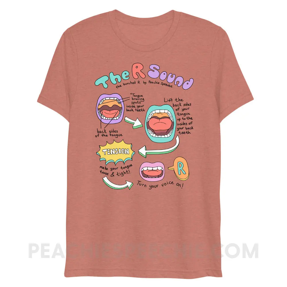 How To Say The Bunched R Sound Tri-Blend Tee - Mauve Triblend / XS - peachiespeechie.com