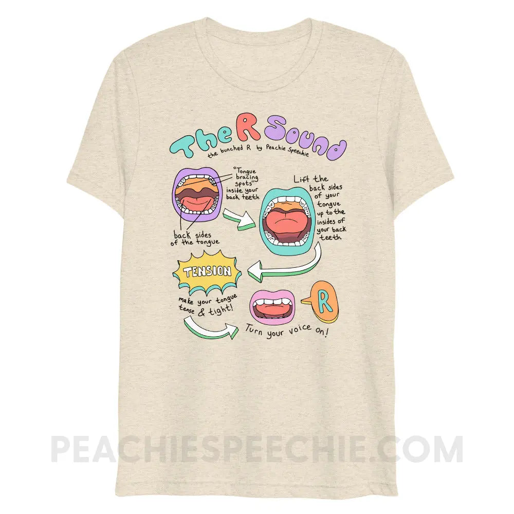 How To Say The Bunched R Sound Tri-Blend Tee - Oatmeal Triblend / XS - peachiespeechie.com