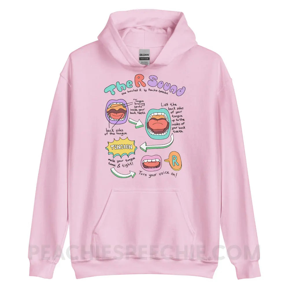 How To Say The Bunched R Sound Classic Hoodie - Light Pink / S - peachiespeechie.com