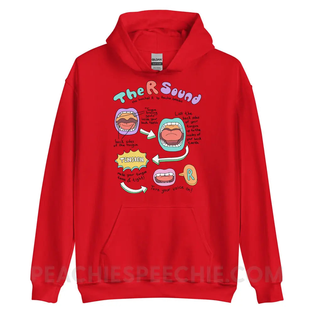 How To Say The Bunched R Sound Classic Hoodie - Red / S - peachiespeechie.com
