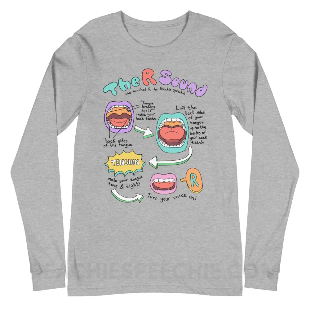 How To Say The Bunched R Sound Premium Long Sleeve - Athletic Heather / XS - peachiespeechie.com