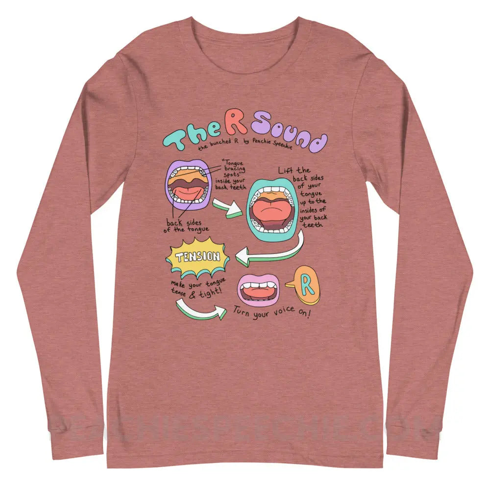 How To Say The Bunched R Sound Premium Long Sleeve - Heather Mauve / XS - peachiespeechie.com