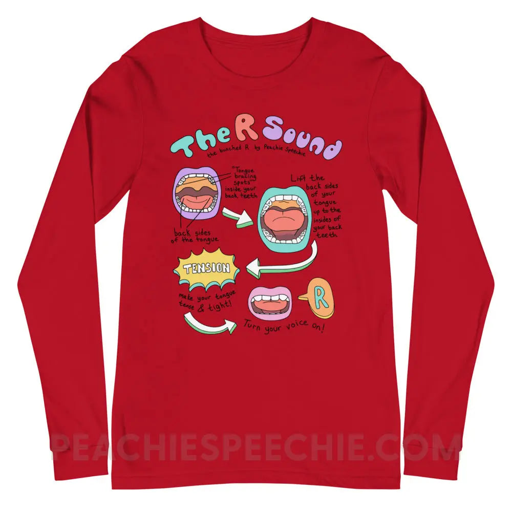 How To Say The Bunched R Sound Premium Long Sleeve - Red / XS - peachiespeechie.com