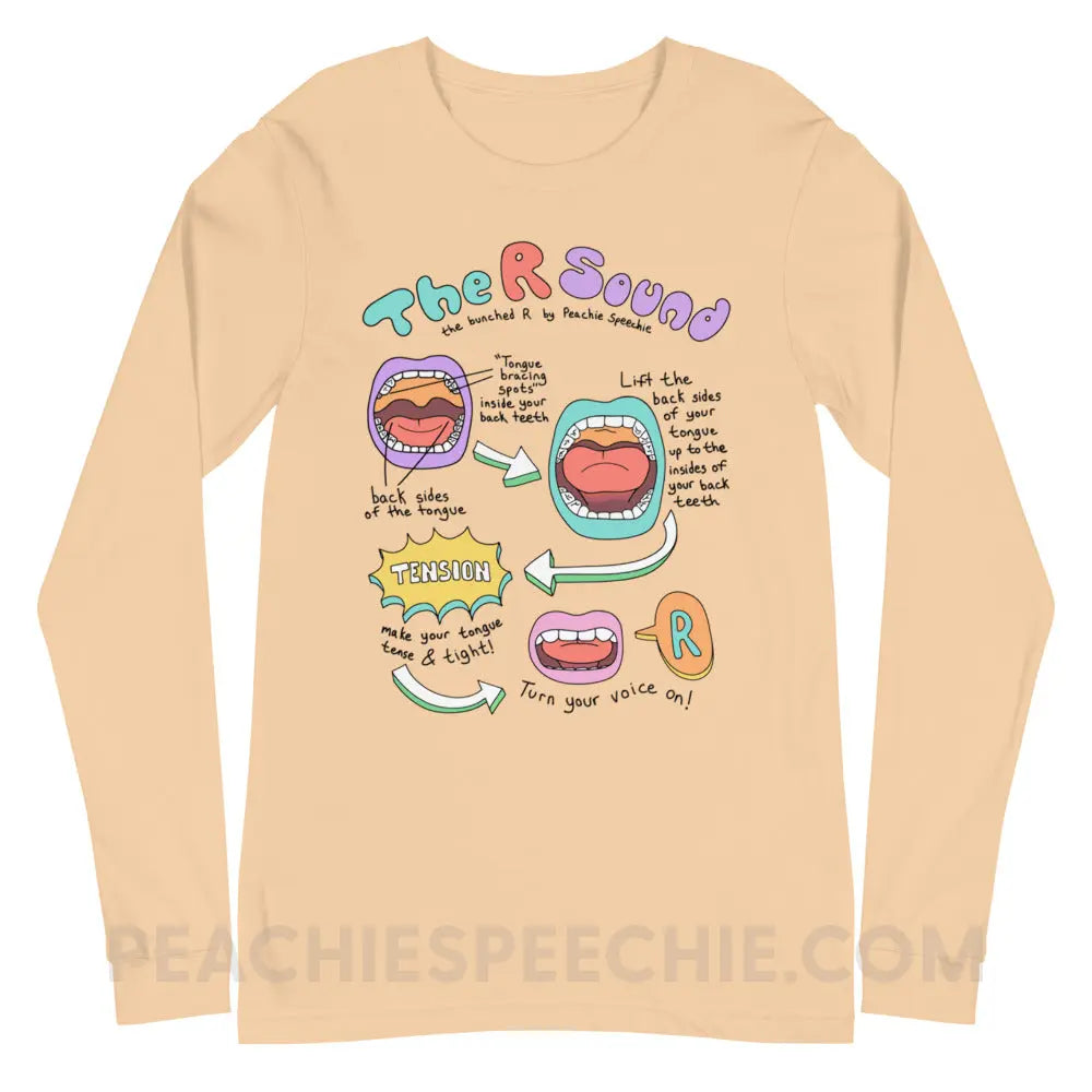 How To Say The Bunched R Sound Premium Long Sleeve - Sand Dune / XS - peachiespeechie.com