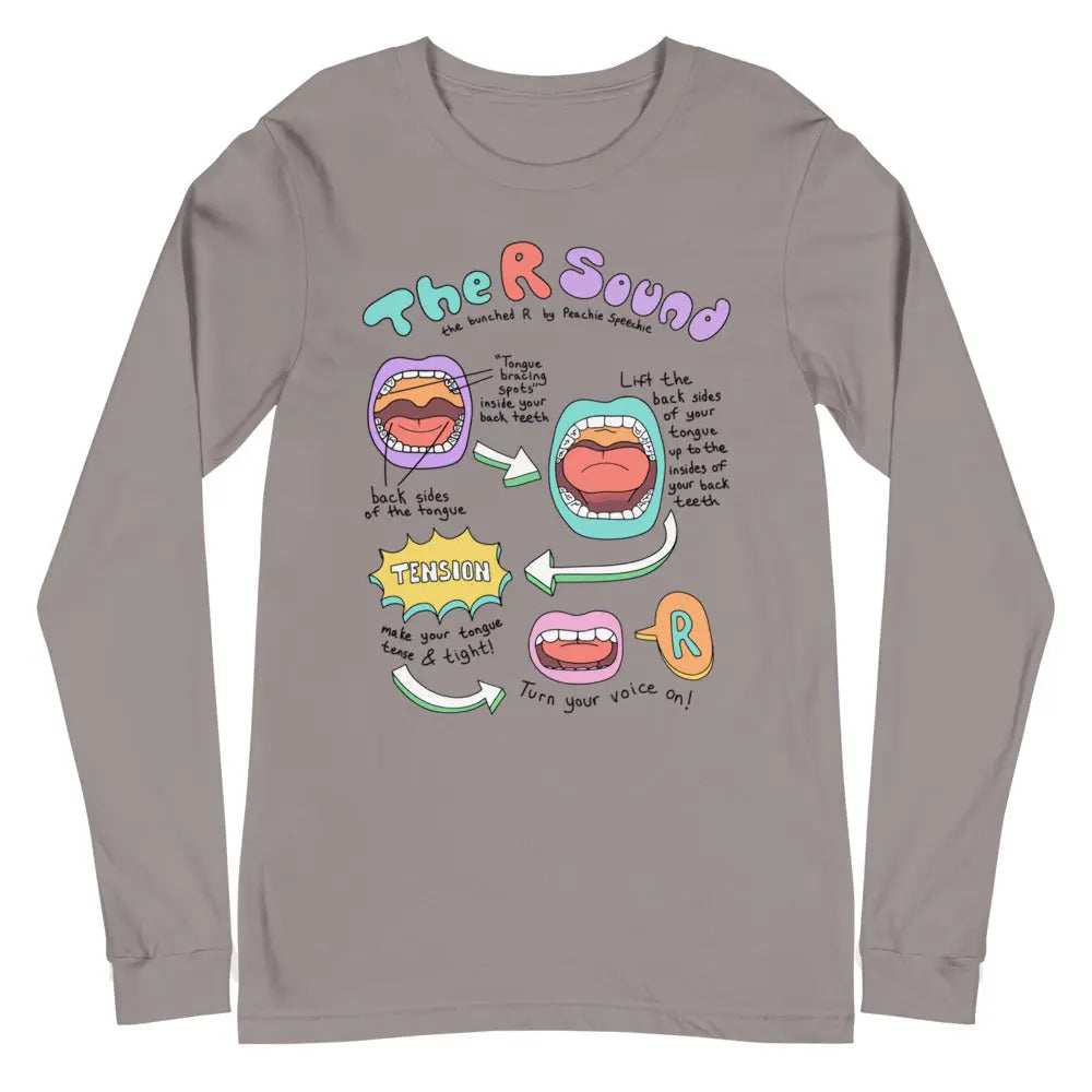 How To Say The Bunched R Sound Premium Long Sleeve - Storm / XS - peachiespeechie.com