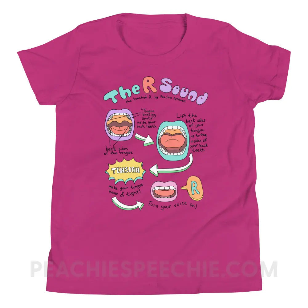 How To Say The Bunched R Sound Premium Youth Tee - Berry / S - peachiespeechie.com
