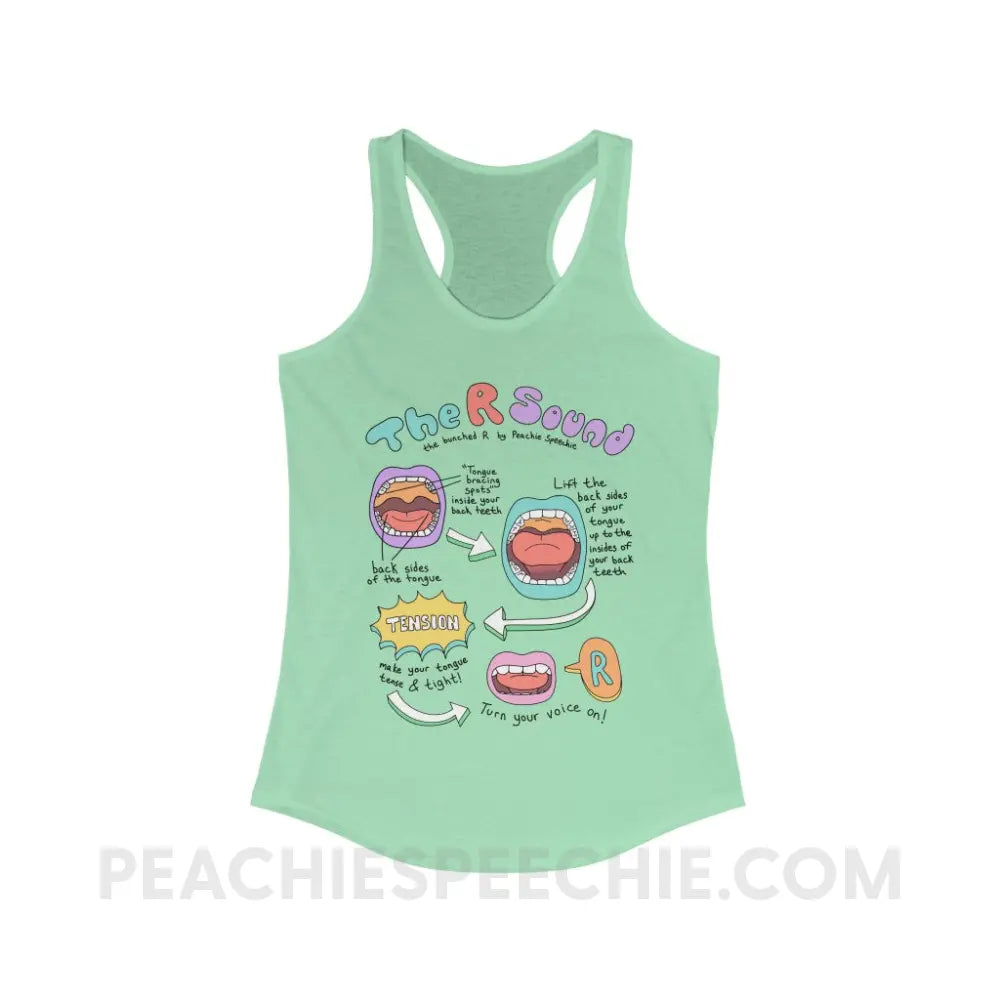 How To Say The Bunched R Sound Superfly Racerback - Solid Mint / XS - Tank Top peachiespeechie.com
