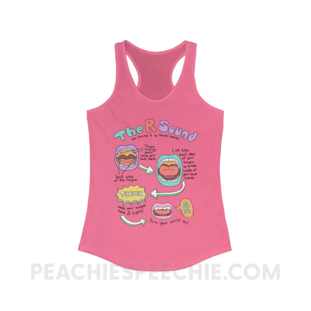 How To Say The Bunched R Sound Superfly Racerback - Solid Hot Pink / XS - Tank Top peachiespeechie.com