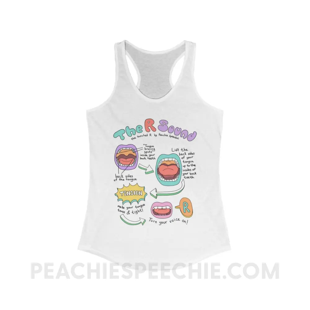 How To Say The Bunched R Sound Superfly Racerback - Solid White / XS - Tank Top peachiespeechie.com