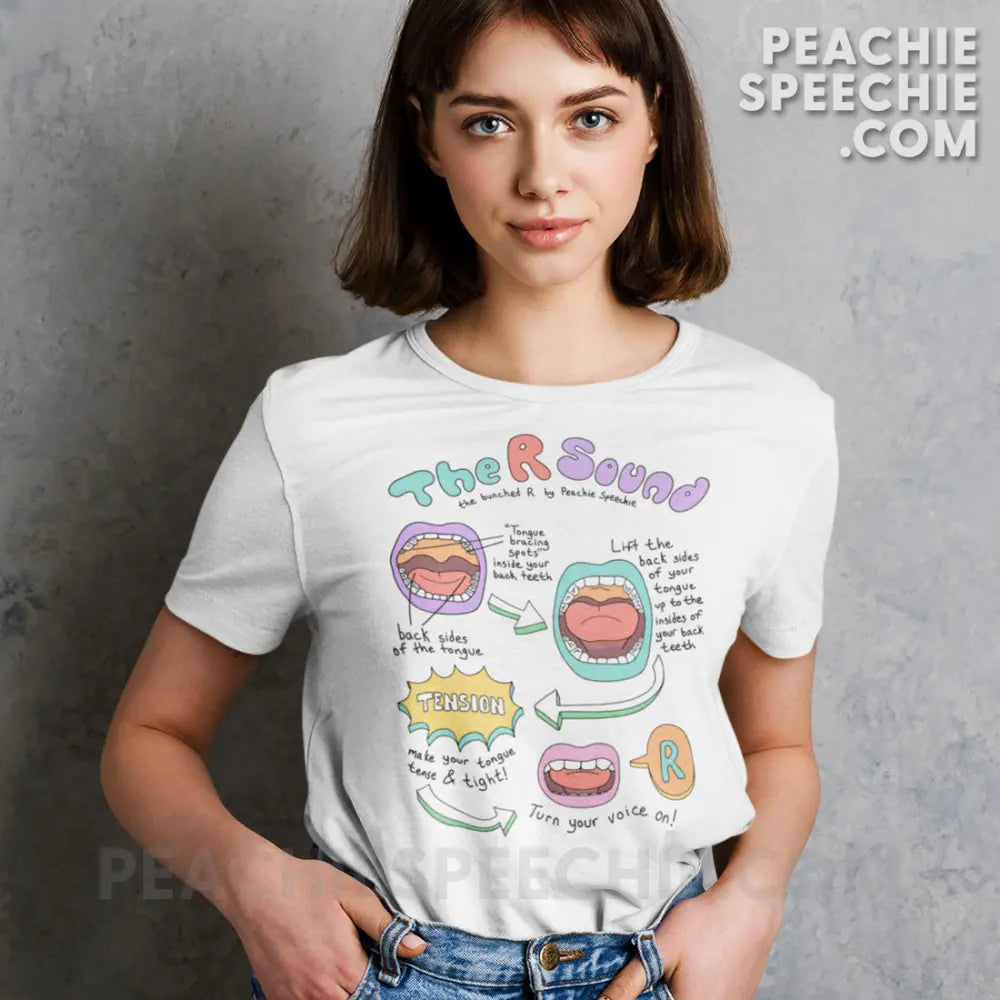 How To Say The Bunched R Sound Women’s Trendy Tee - peachiespeechie.com