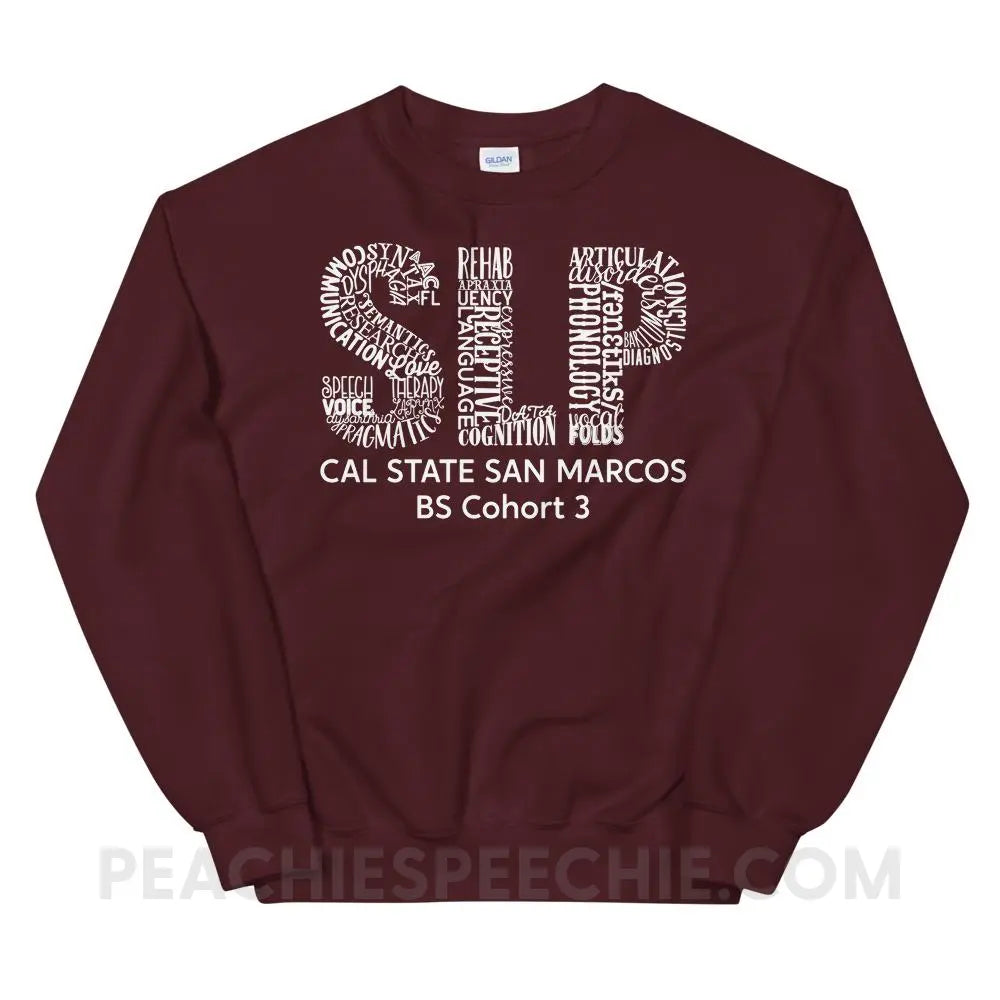 Cal State Classic Sweatshirt - Maroon / S - custom product peachiespeechie.com