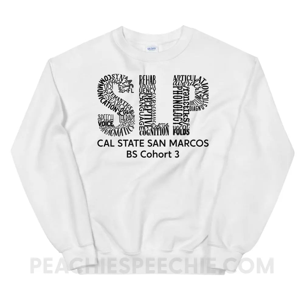 Cal State Classic Sweatshirt - White / S - custom product peachiespeechie.com